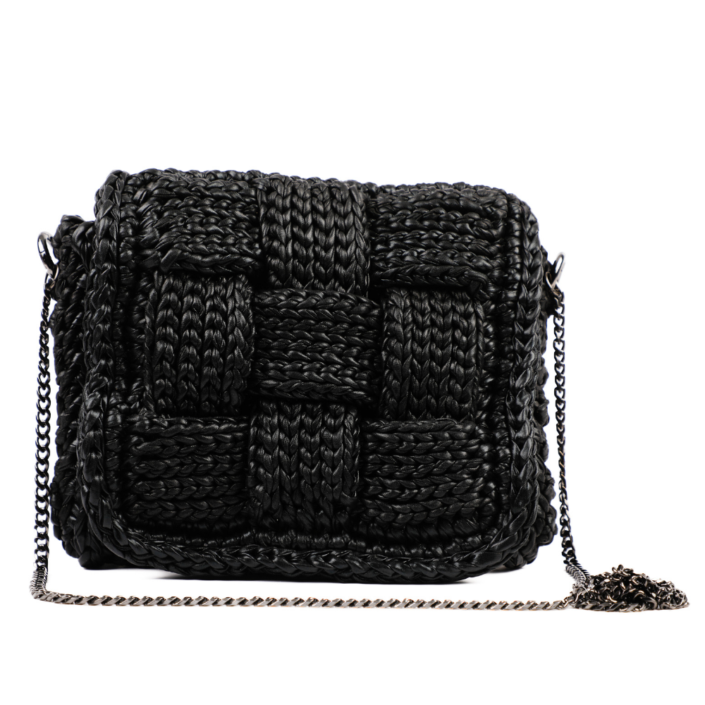 Danila Puzzle Metallic Crossbody - Black Matte