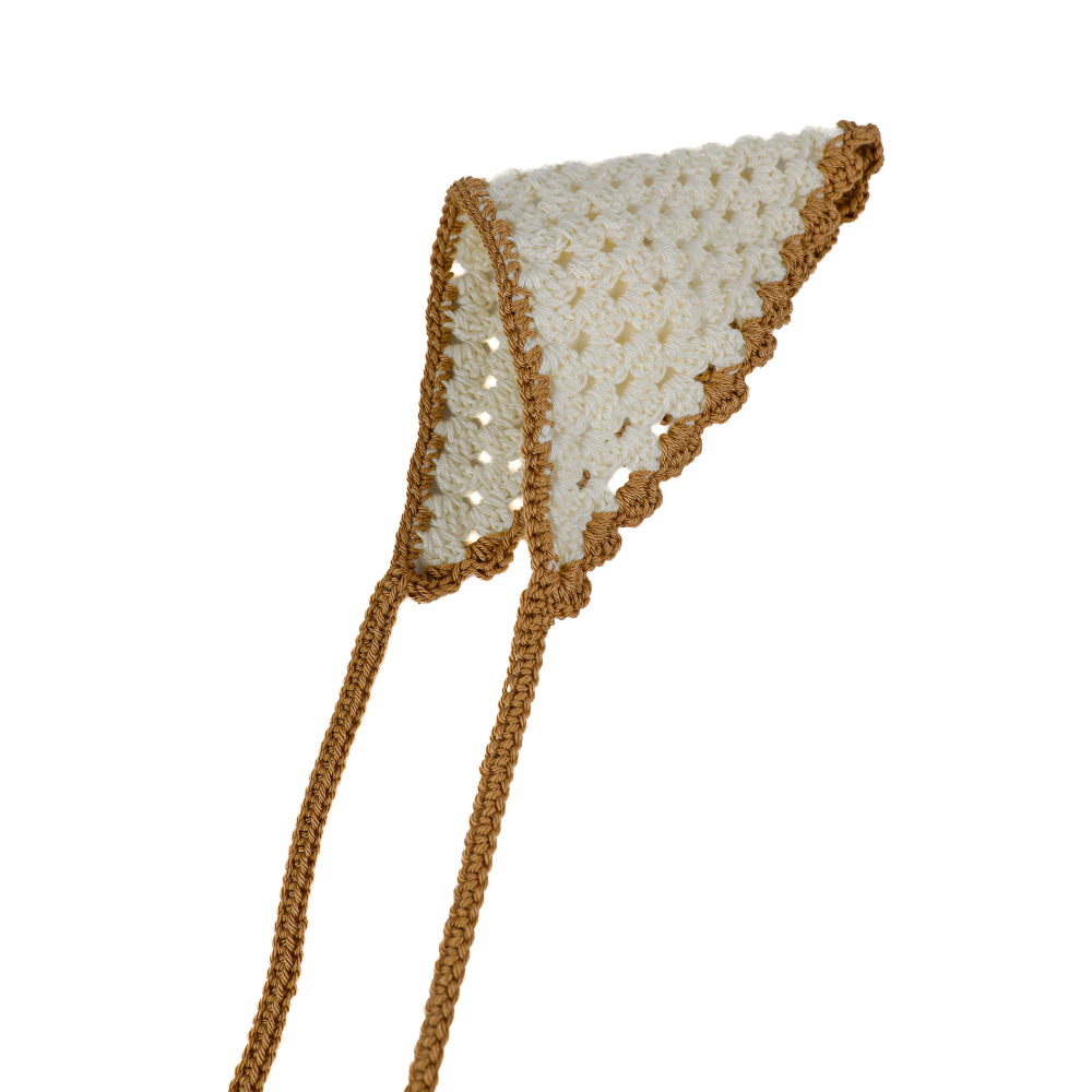 Headband - White & Brown