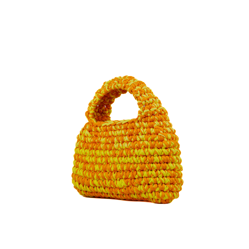 Gale T-Shirt Yarn Handbag - Yellow & Orange