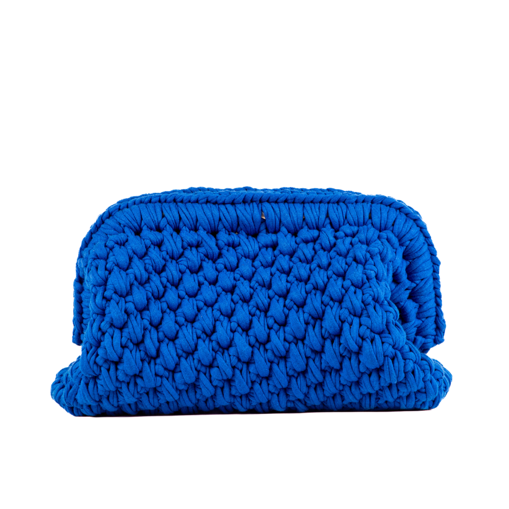 Bridgetta T-Shirt Yarn Clutch - Royal Blue