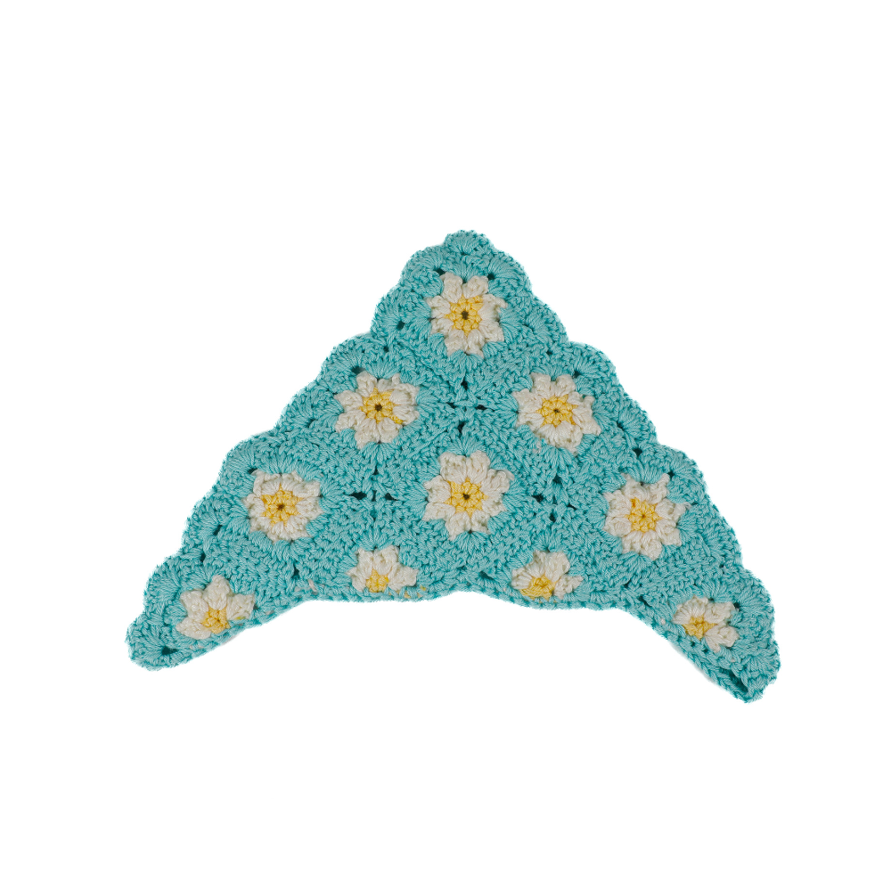 Headband - Light Blue with Flowers