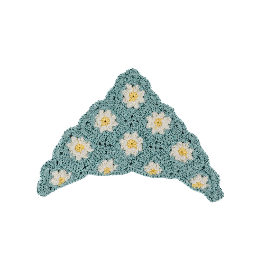 Headband - Dark Blue with Flowers