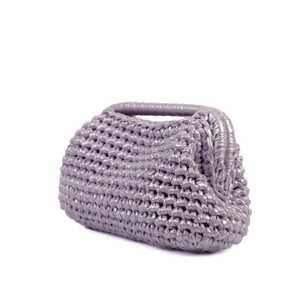 Adele Metallic Open Clutch - Orchid Lavender