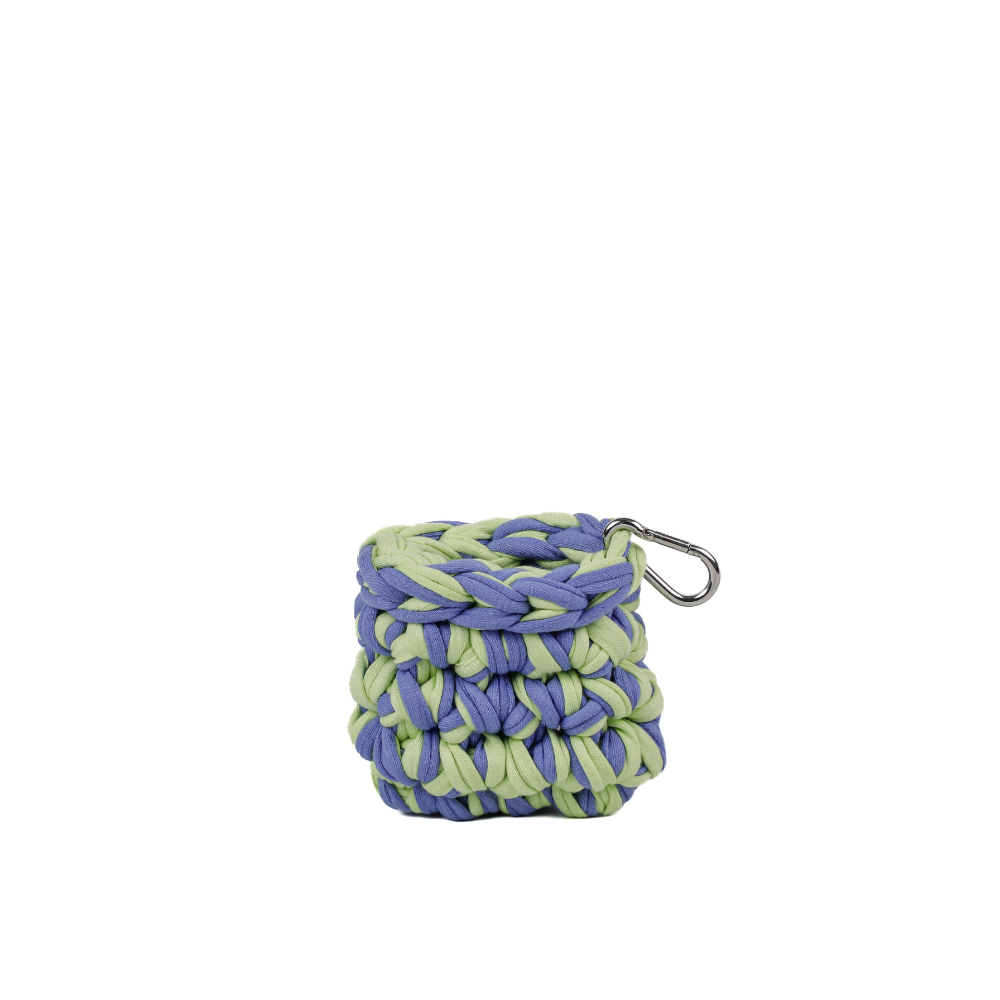 Airpods T-Shirt Yarn Case - Green & Lavender