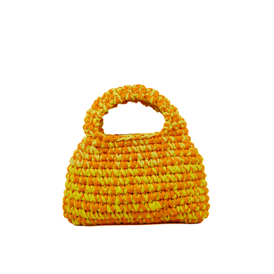 Gale T-Shirt Yarn Handbag - Yellow & Orange