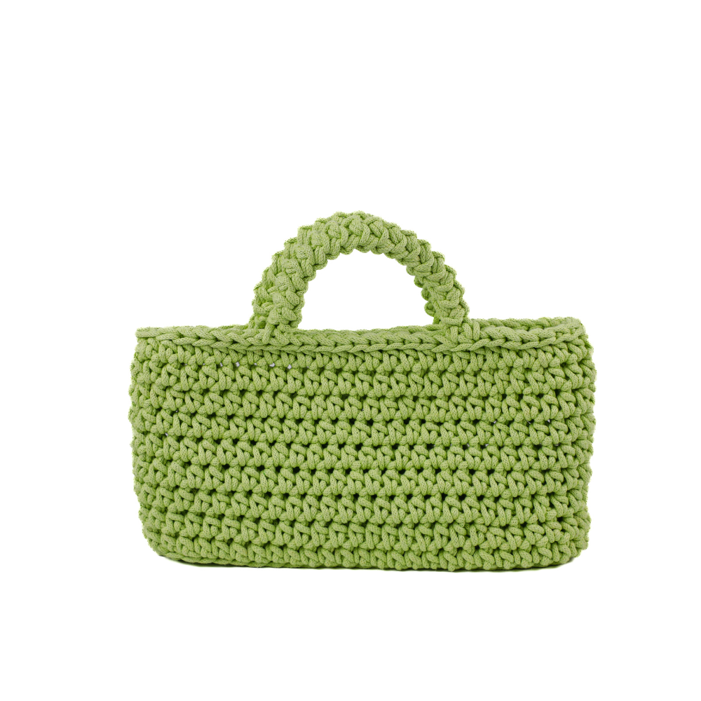 Chesca Macrame Handbag - Pistachio Green