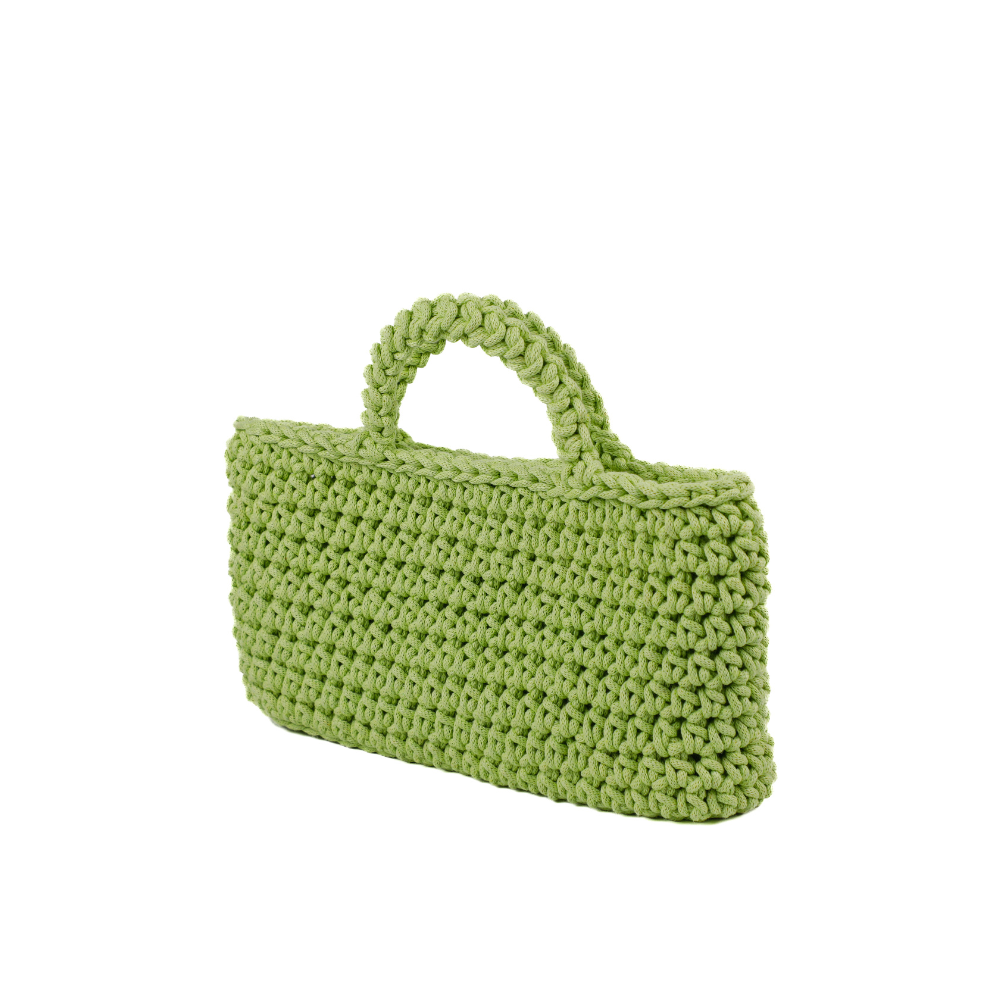 Chesca Macrame Handbag - Pistachio Green