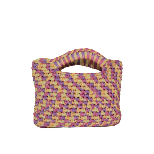 Alessandra Handbag - Sugar Cookie Yellow Purple