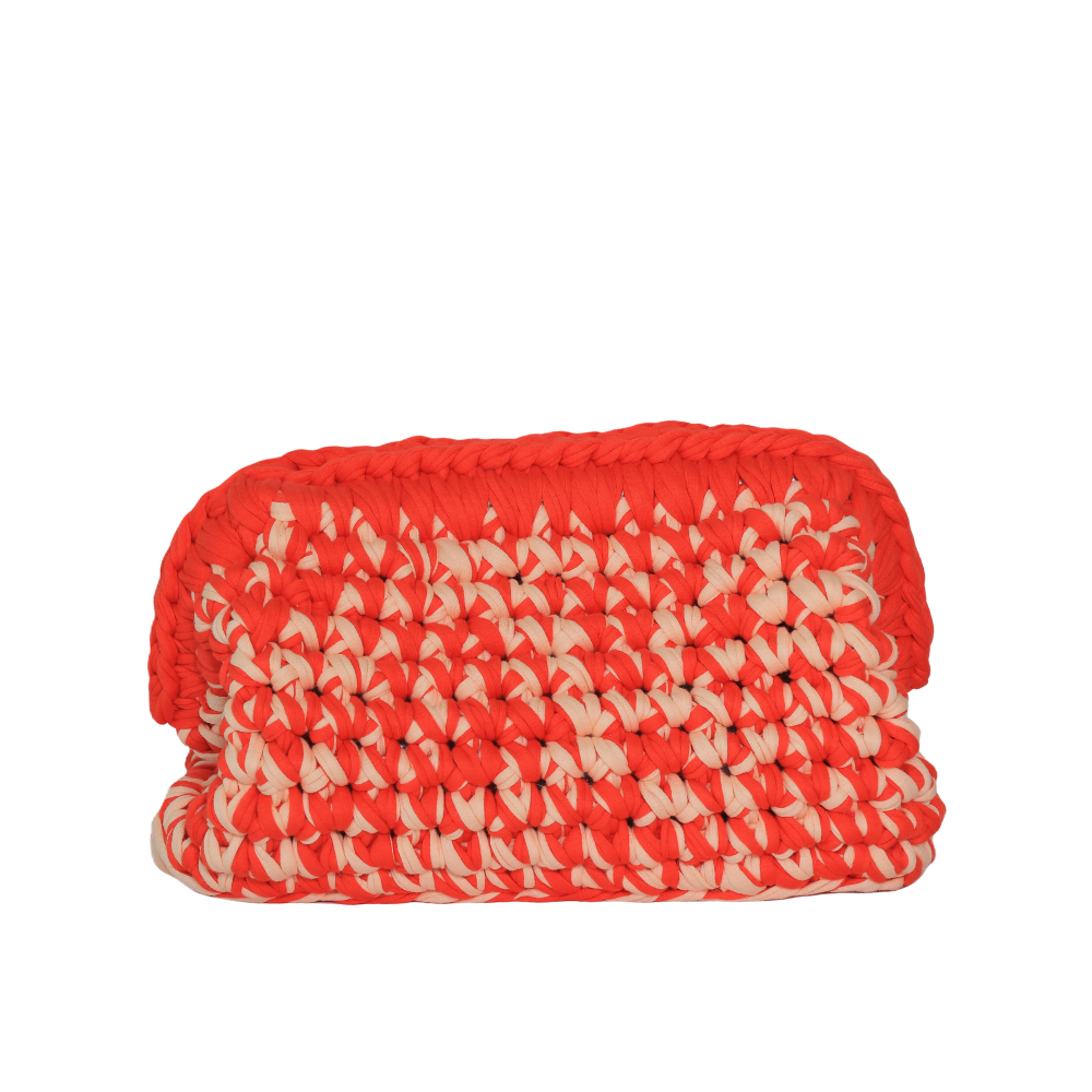 Fabrizia T-Shirt Yarn Clutch - Candy Red