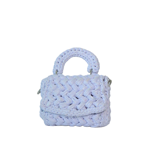 Lucia Puff Metallic Crossbody - Pearl Silver