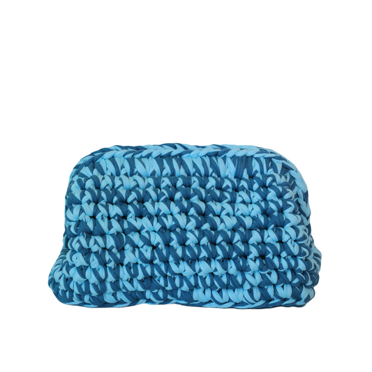 Fabrizia T-Shirt Yarn Clutch - Ocean Blue