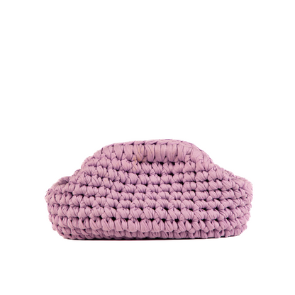 Abelia Mini T-Shirt Yarn Clutch - Dark Lavender