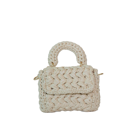 Lucia Puff Metallic Crossbody - Champagne