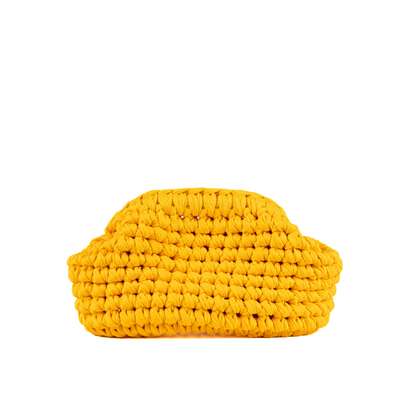 Abelia Mini T-Shirt Yarn Clutch - Yellow
