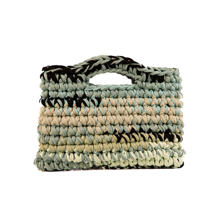 Amadea T-Shirt Yarn Handbag - Multicolor Green