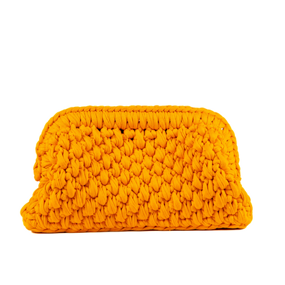 Bridgetta T-Shirt Yarn Clutch - Pumpkin Orange