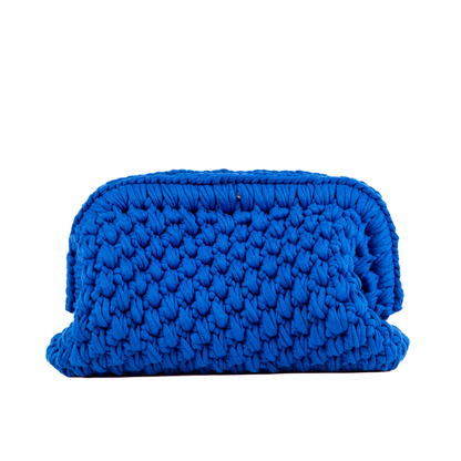 Bridgetta T-Shirt Yarn Clutch - Royal Blue