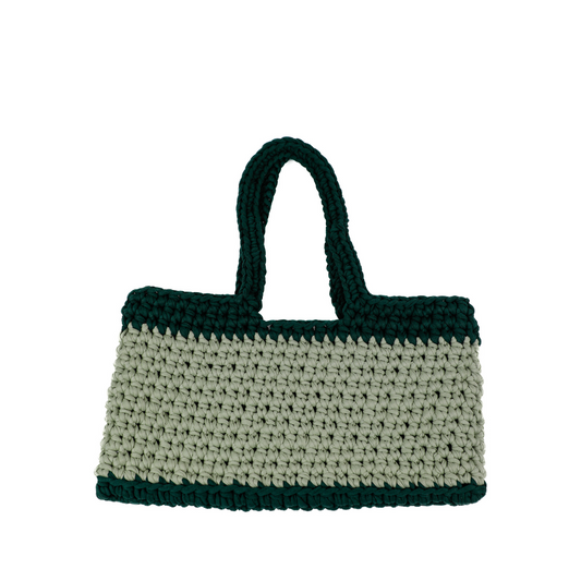 Rochelle T-Shirt Yarn Shoulder Bag - Shades of Green