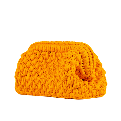 Bridgetta T-Shirt Yarn Clutch - Pumpkin Orange