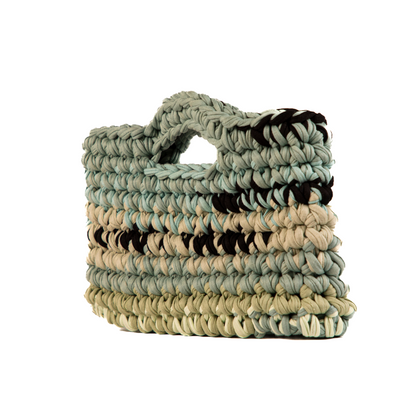 Amadea T-Shirt Yarn Handbag - Multicolor Green