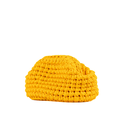 Abelia Mini T-Shirt Yarn Clutch - Yellow