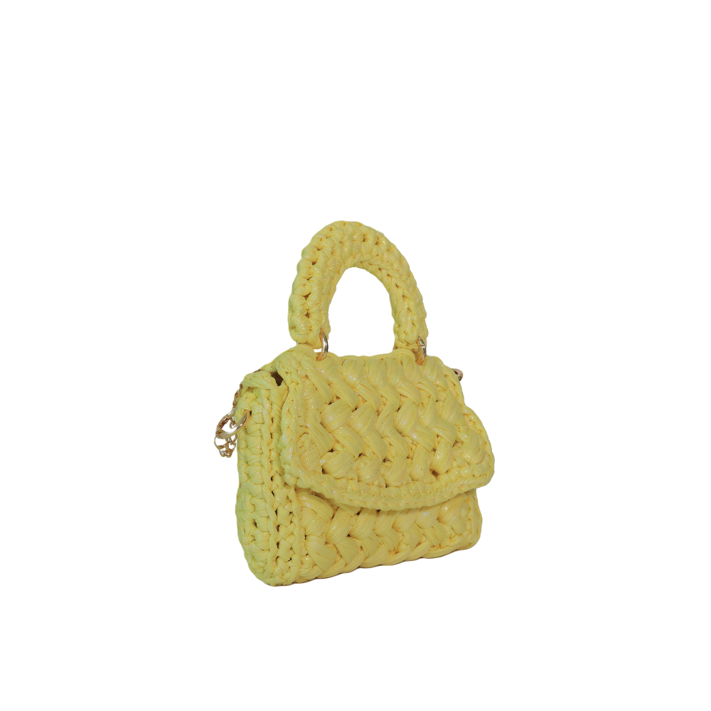 Lucia Puff Metallic Crossbody - Macaroon Yellow