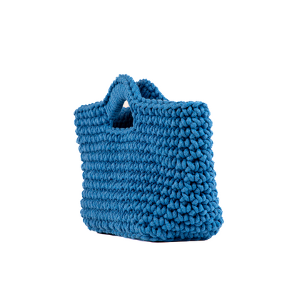 Agnese Macrame Handbag - Blue