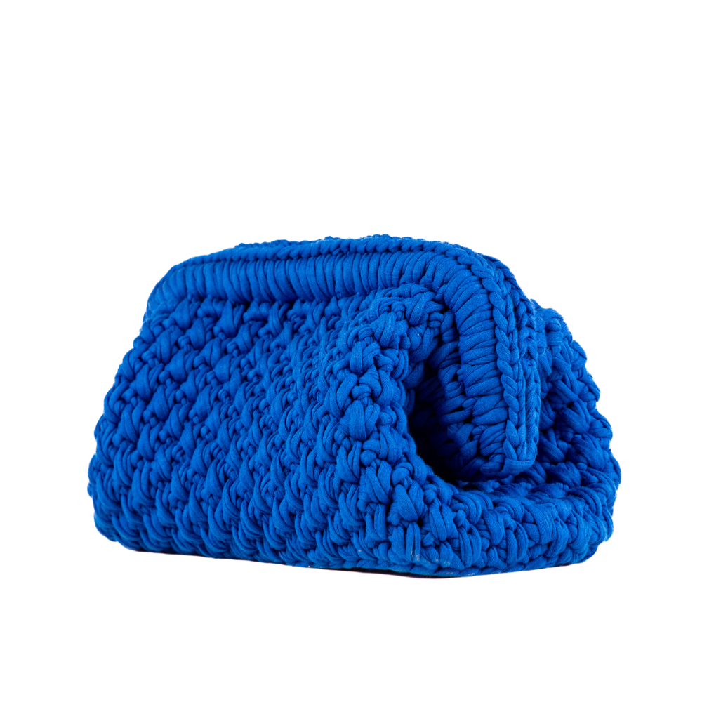 Bridgetta T-Shirt Yarn Clutch - Royal Blue