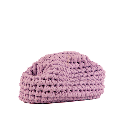 Abelia Mini T-Shirt Yarn Clutch - Dark Lavender