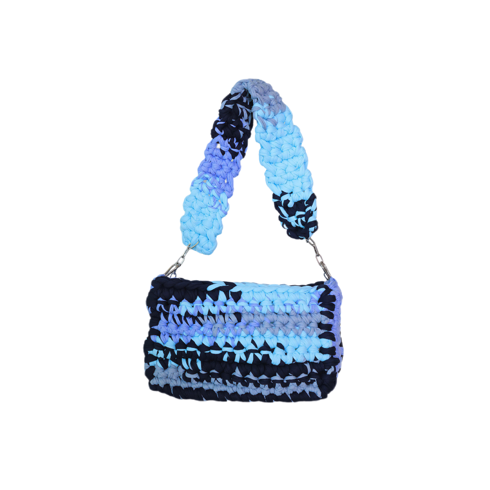 Antonia T-Shirt Yarn Crossbody - Shades of Blue