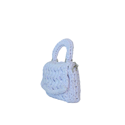 Lucia Puff Metallic Crossbody - Pearl Silver