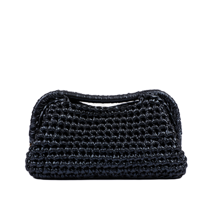 Elena Metallic Clutch - Cosmic Blue Black