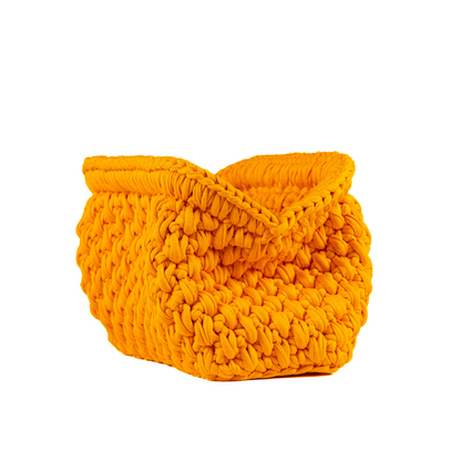 Bridgetta T-Shirt Yarn Clutch - Pumpkin Orange