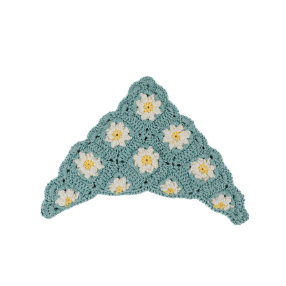 Headband - Dark Blue with Flowers