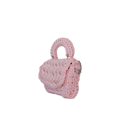 Lucia Puff Metallic Crossbody - Pastel Pink