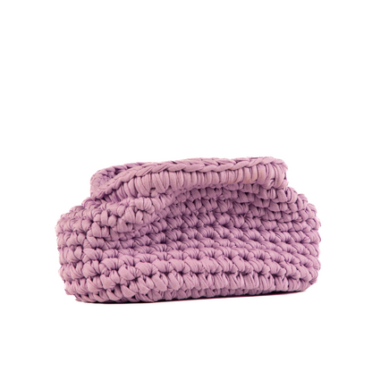 Abelia Mini T-Shirt Yarn Clutch - Dark Lavender