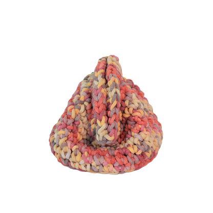 Chiara Macrame Clutch - Berry Red & Sand Yellow