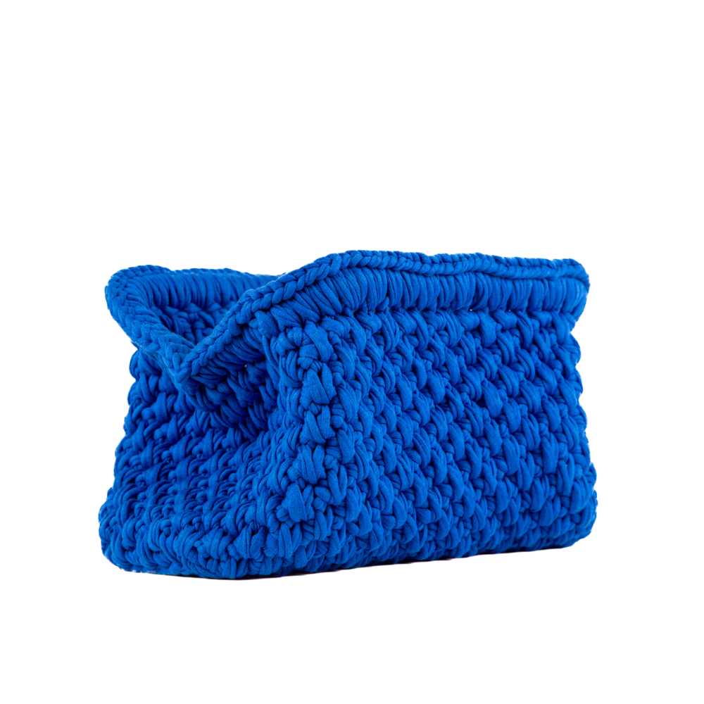 Bridgetta T-Shirt Yarn Clutch - Royal Blue