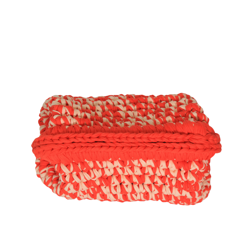 Fabrizia T-Shirt Yarn Clutch - Candy Red