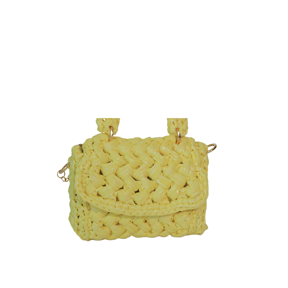 Lucia Puff Metallic Crossbody - Macaroon Yellow