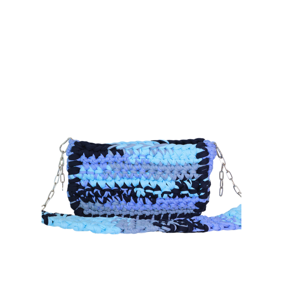 Antonia T-Shirt Yarn Crossbody - Shades of Blue