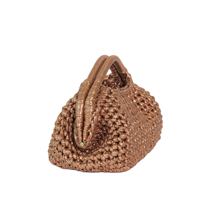 Alessia Metallic Clutch - Golden Bronze