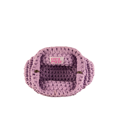Abelia Mini T-Shirt Yarn Clutch - Dark Lavender