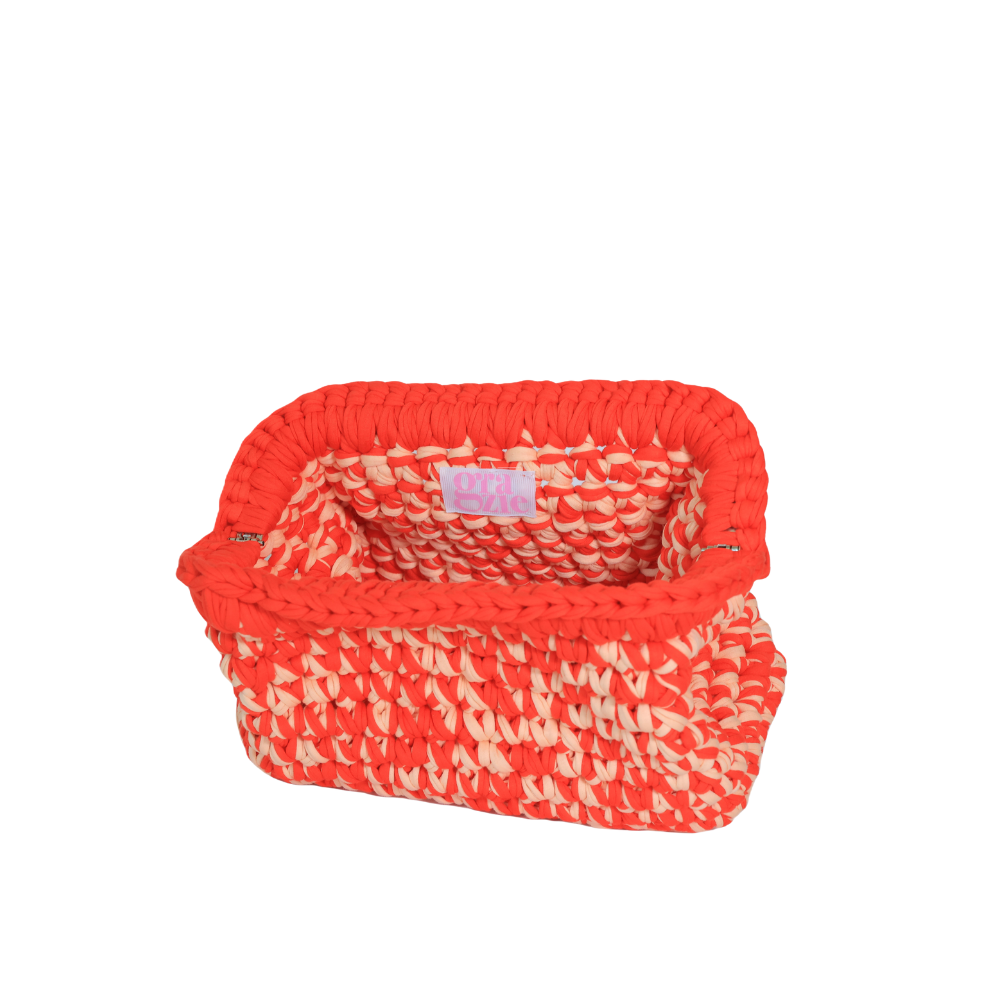 Fabrizia T-Shirt Yarn Clutch - Candy Red