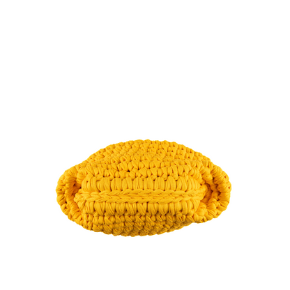 Abelia Mini T-Shirt Yarn Clutch - Yellow