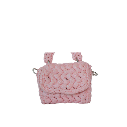 Lucia Puff Metallic Crossbody - Pastel Pink