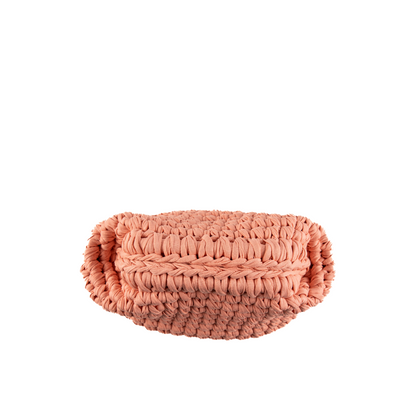 Abelia Mini T-Shirt Yarn Clutch - Coral