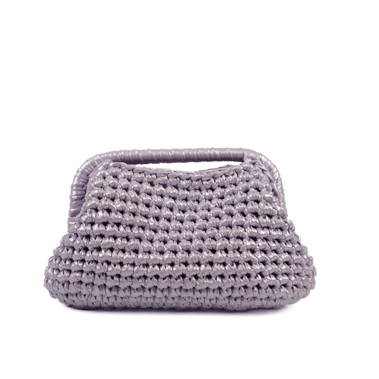 Adele Metallic Open Clutch - Orchid Lavender