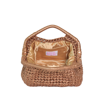 Alessia Metallic Clutch - Golden Bronze