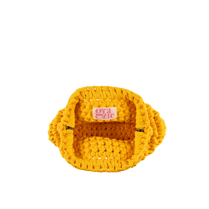 Abelia Mini T-Shirt Yarn Clutch - Yellow
